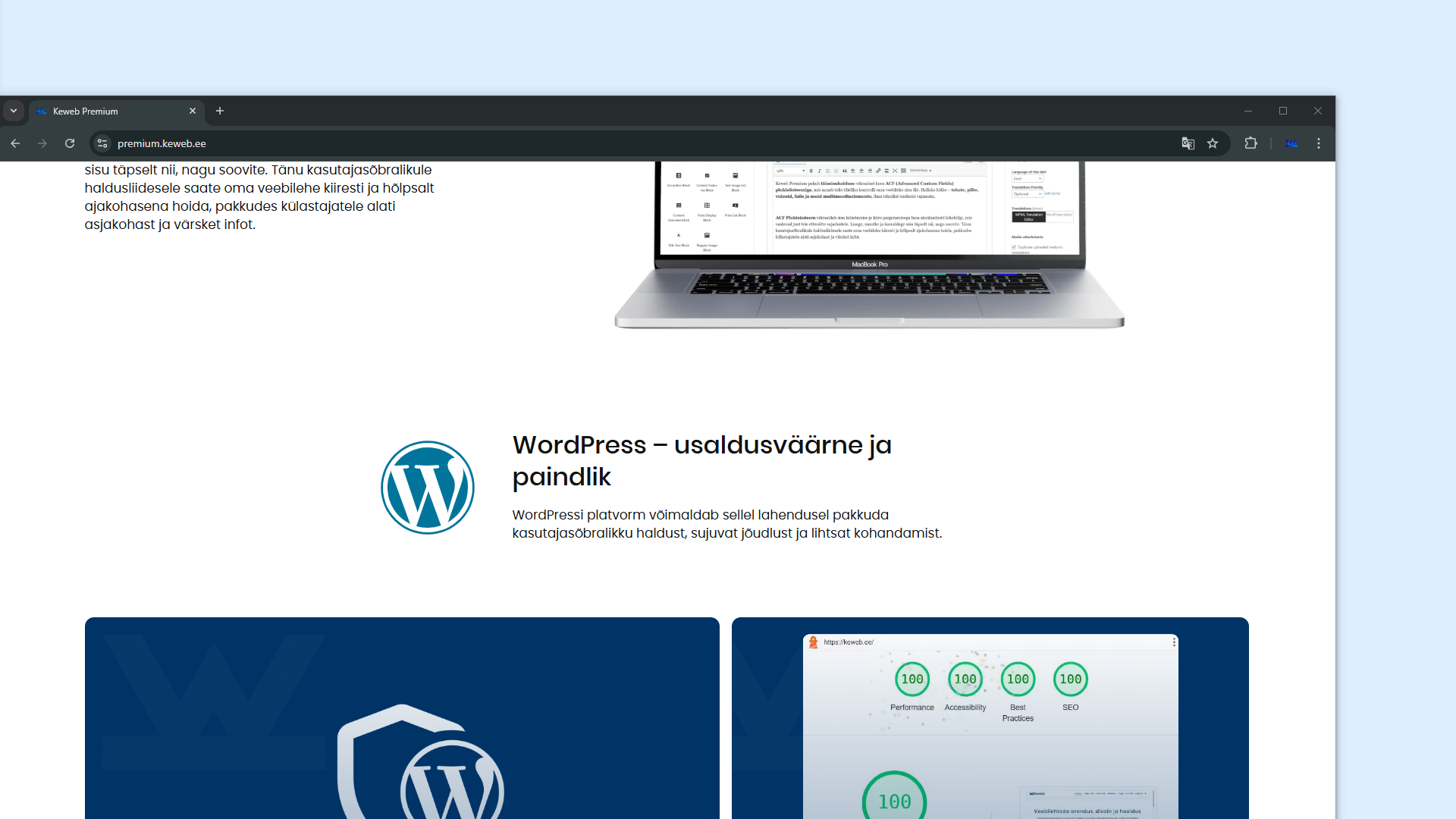 WordPress arendus